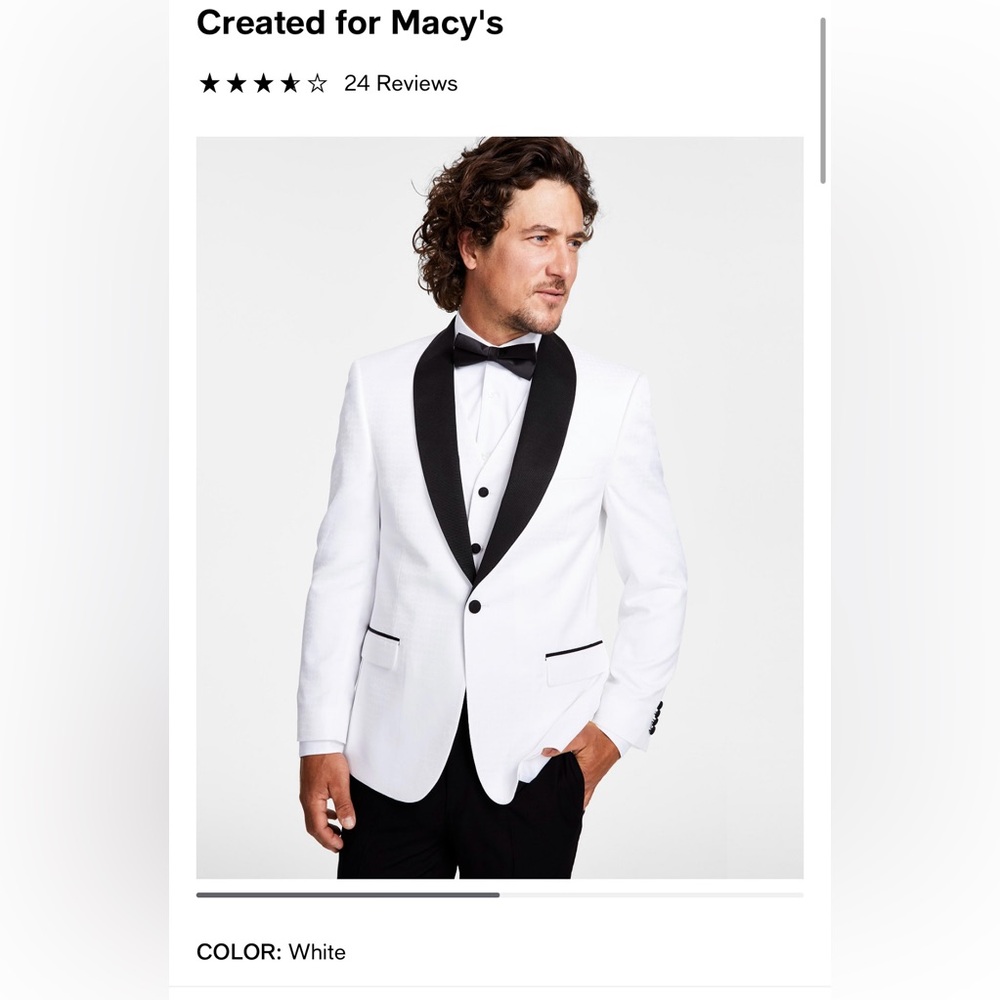 Alfani Slim Fit Tuxedo Jacket and Vest